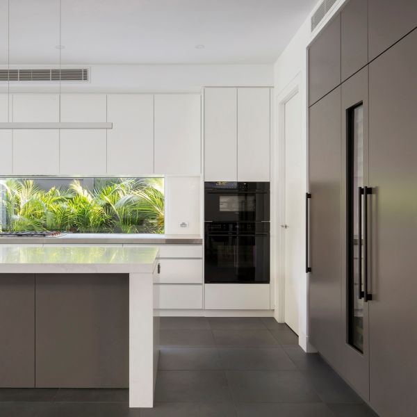 OEM Matte White Melamine Kitchen Cabinet Moisture Proof