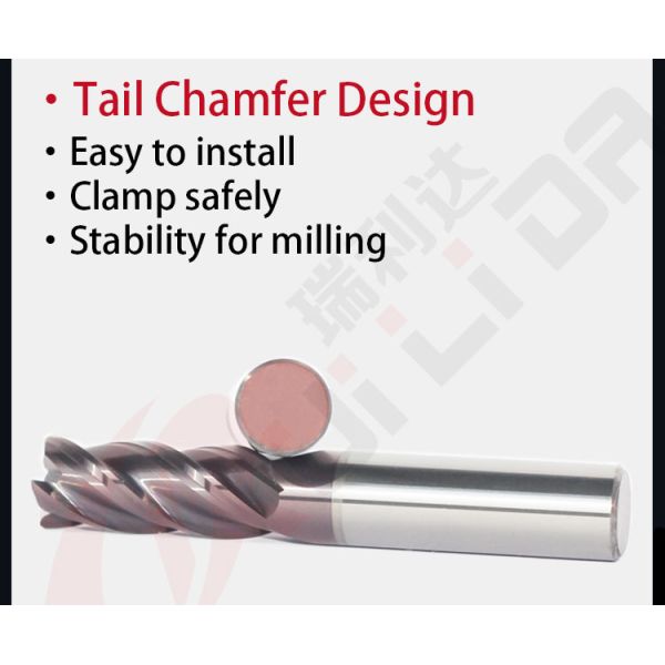 4 Flutes Corner Radius Cutter Solid Carbide Corner Rounding End Mill HRC60