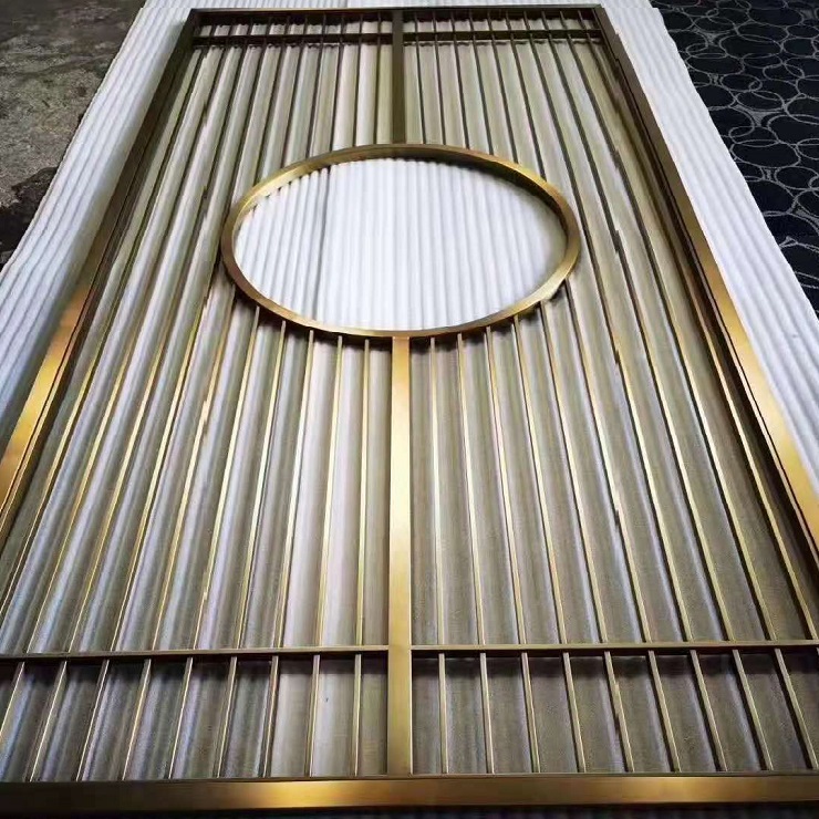 Freestanding vertical grill wall partition design metal decorative room divider