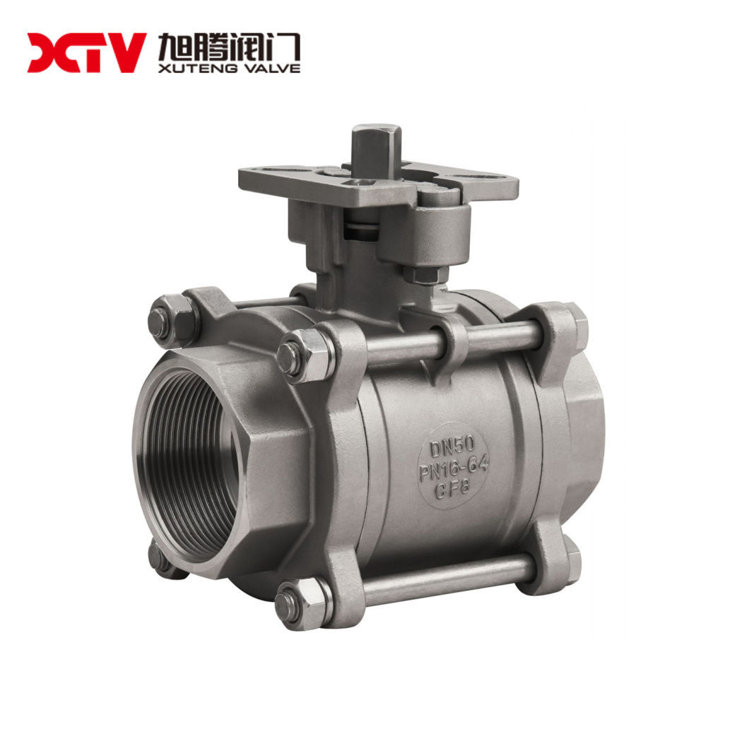 Xtv Stainless Steel 304 316 Bsp 3PC High Platform Thread Ball Valve