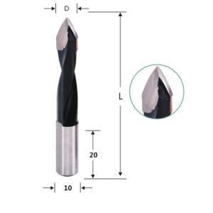 Quality Spiral Flute Solid Carbide Through Hole Drill Bit 10mm wholesale