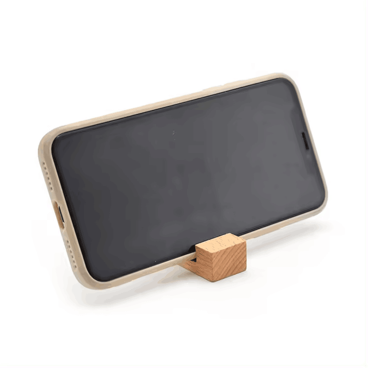 Multifunctional Wooden Mobile Phone Holder Key Ring Fashion Simple