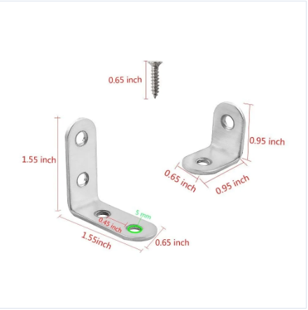 Anodized Corner Right Angle Metal Bracket Extruded Aluminum Brackets Hardware