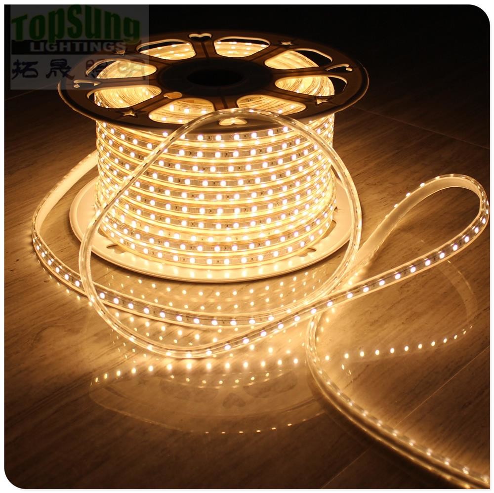 Wholesale AC 240V led strip 100m white christmas ribbon 5050 smd 60LED/M flexible rope light