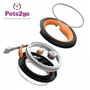 China Retractable Double Handle Led Lighting Dog Collar Leash on sale