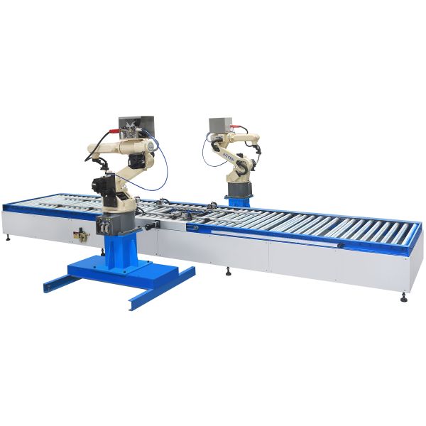 Steel Panel Cabinet Arc Industrial Welding Robots Arm With Automatic Production Line feeder