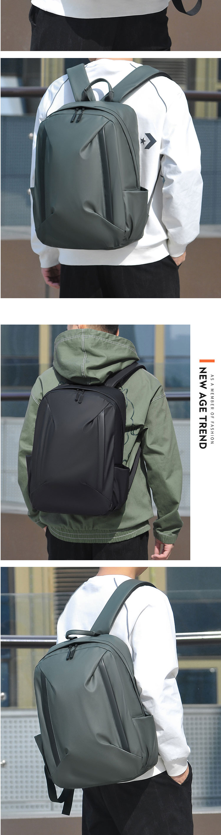 Custom Logo Business Travel Backpack Waterproof Anti Theft Nylon Work Laptop Bag