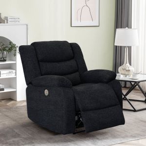 Quality Power Recliner Chair, Black Fabric wholesale
