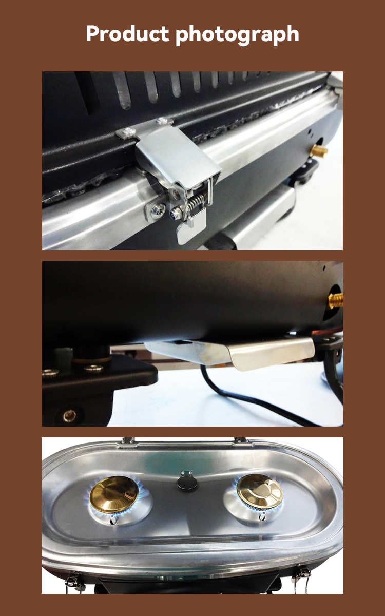 Easily Assembled 2 Burner Propane BBQ Gas Grill with Rotisserie Natural Gas Type