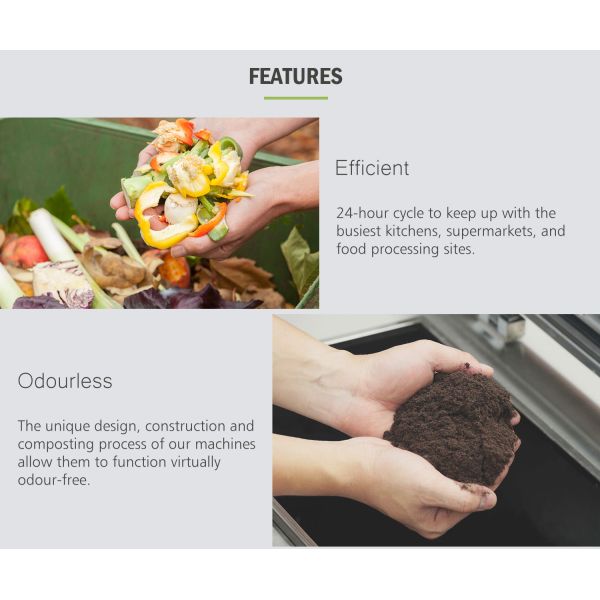 Ecofriendly Commercial Food Waste Composting Machine Kitchen Waste Recycling