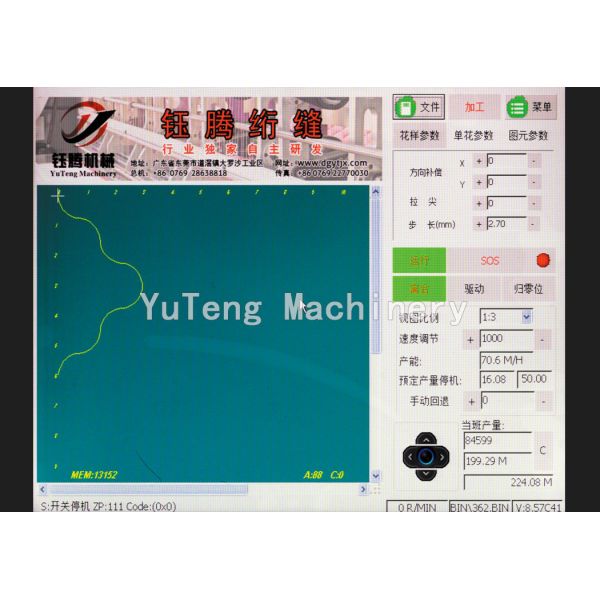 80 Inches Ultra High Speed Computerized Shuttle Multi Needle Quilting Machine For Garments Textile Fabric