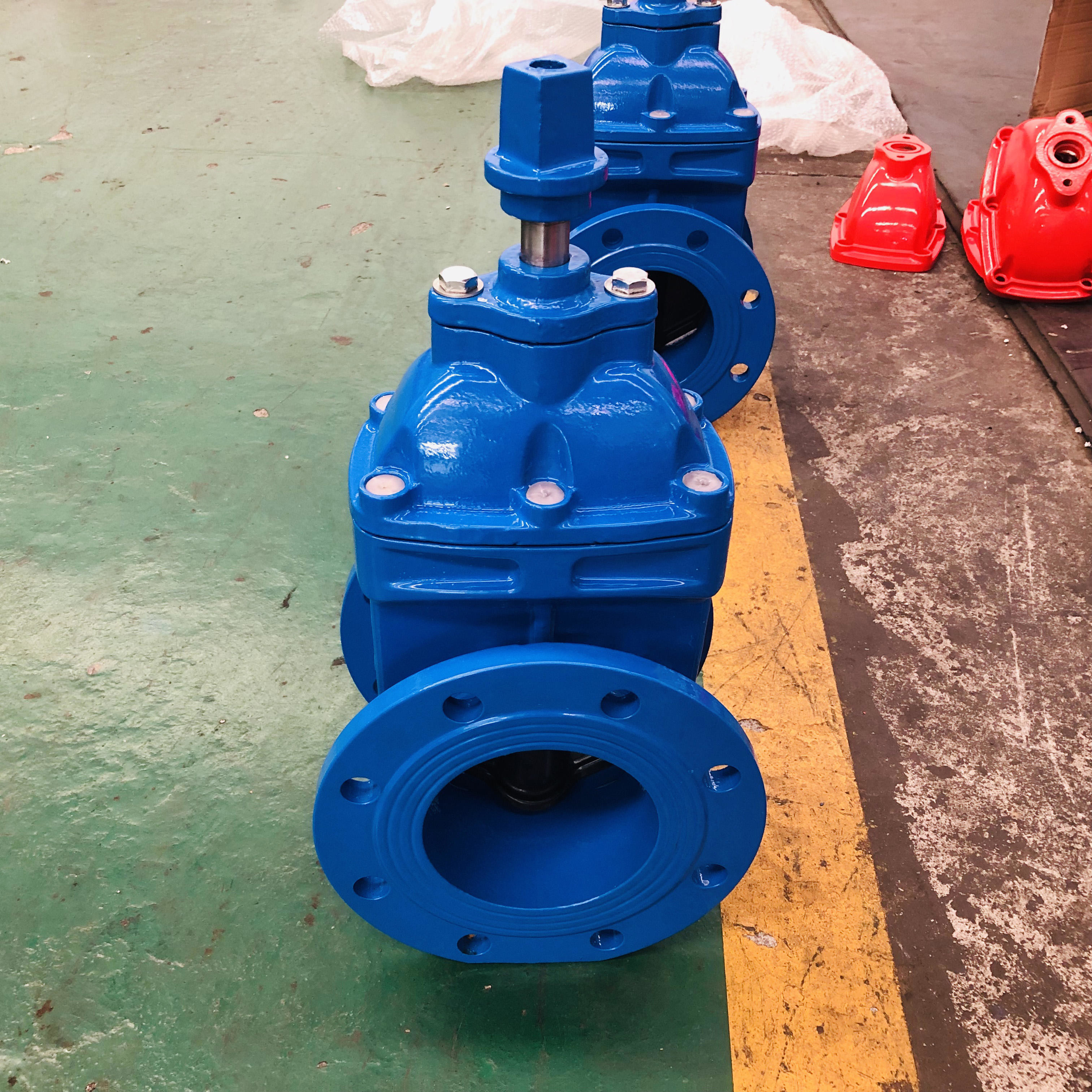 DIN QT450 Flange End Gate Valve Underground TUV Certified Resilient Seat