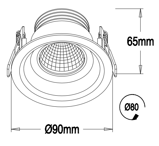 3W mini Aluminum led the lamp in zhongshan China Recessed LED downlight www girls com