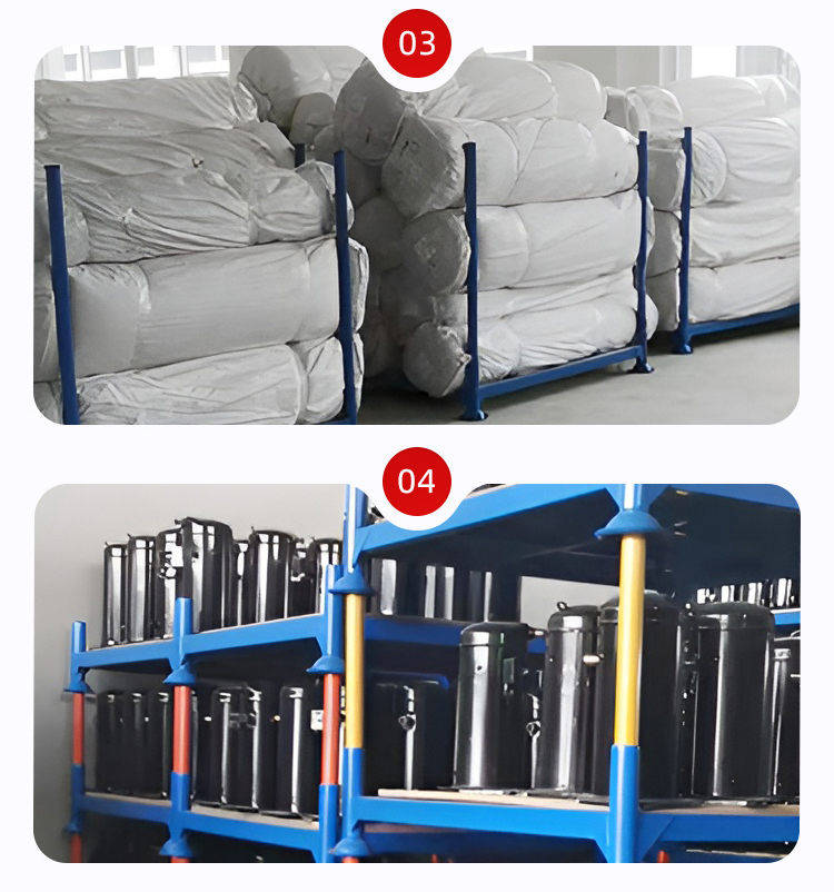 Heavy Duty Warehouse Detachable Metal Steel Stacking Folding Fabric Stillage Rack