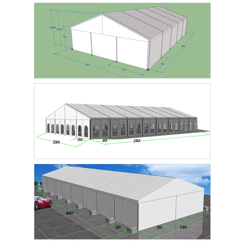 Aluminum Structure Warehouse Large Frame Industrial Tent Buildings Snow Resistant