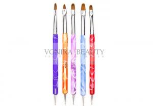 Quality Dual Ended Acrylic Nail Design Brushes With UV Gel Rhinestone Nail Art Dotting Pen wholesale