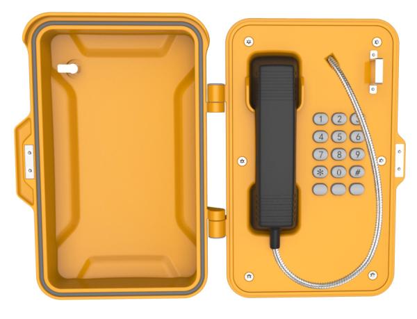 Dustproof Industrial Weatherproof Telephone , Lockable Emergency Industrial Wall