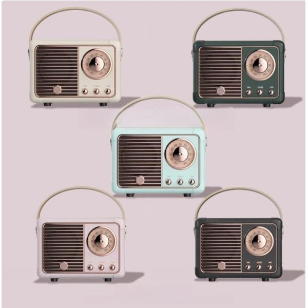 Classic Retro Style Wireless Speaker Mini Portable Bluetooth Speaker With Volume Adjusting Knob