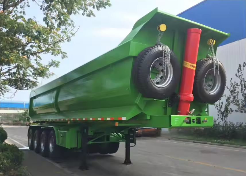 China CIMC lowest Price 50 40 Ton Side Tipper 3 4 Axles Dump Truck Trailer For Sale