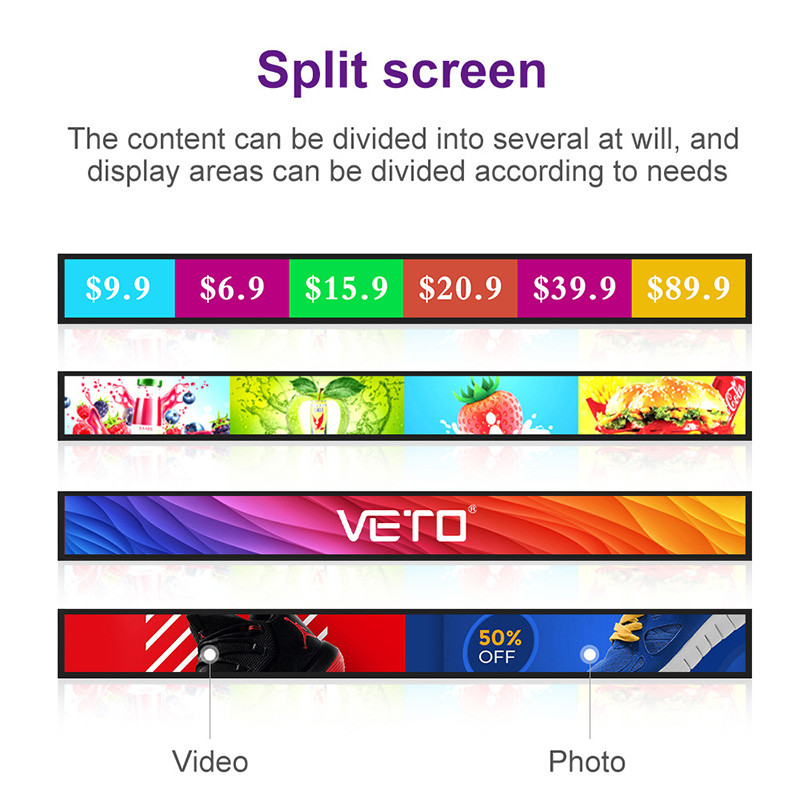 streched bar lcd display