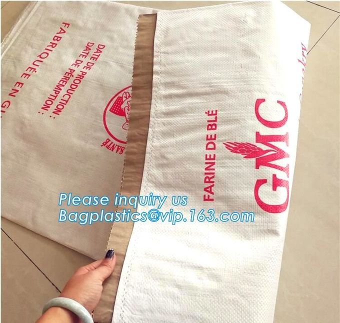 kraft paper bag/pp woven animal feed packaging bag / cat sandbag,kraft paper laminated pp woven cement valve bag, bageas
