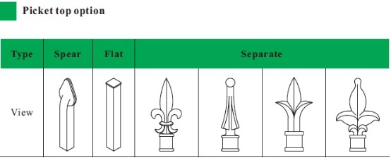 Steel Hercules Security Fencing Slanted Tubular Palisade Fences Ornamental Wrought Iron Panels