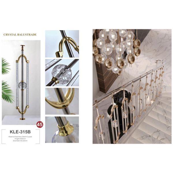 Modern Acrylic Stair Railing Pillars Crystal Baluster From Manufacturer For Indoor House Use