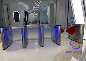 China Office Access Control Turnstiles 60cm Passage Width Flap Barrier Turnstile on sale