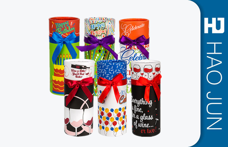 Luxury Cardboard Cylinder Tubes CMYK / PMS Printed For Flowers Packing , Eco Friendly