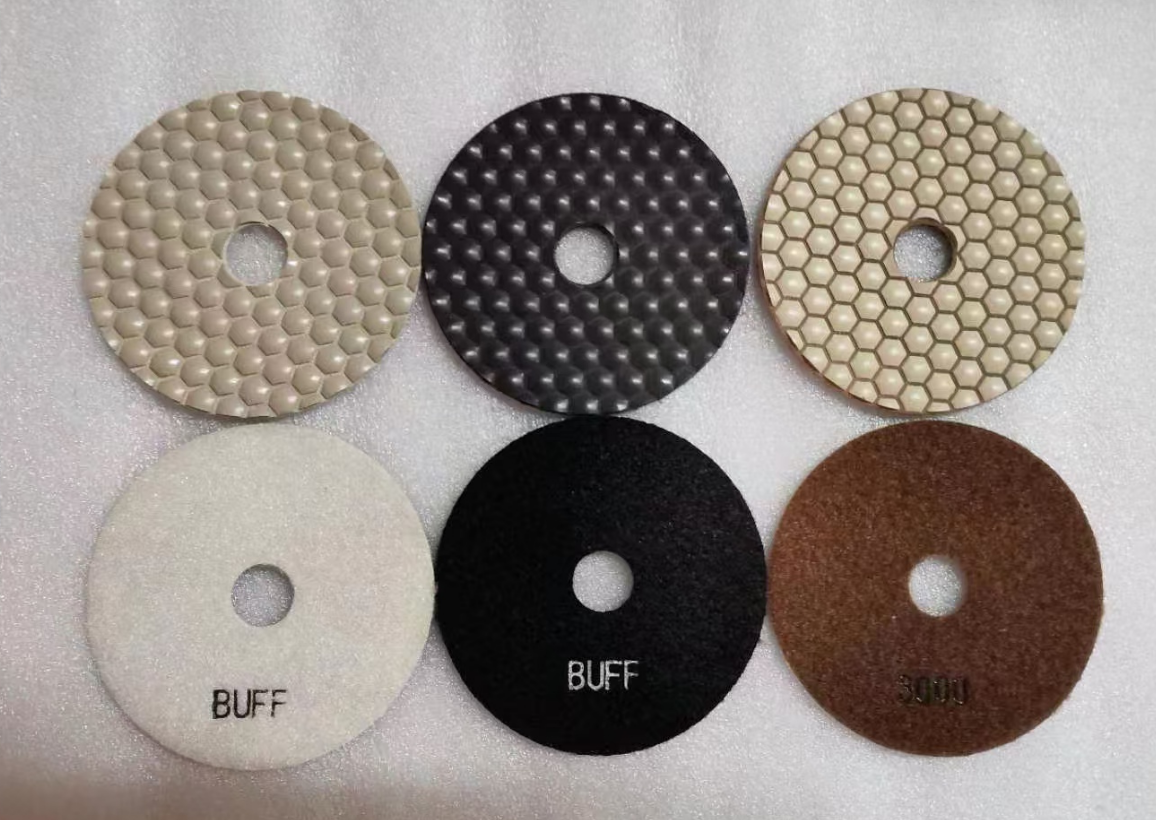Diamond Resin Dry Polishing Pad For Air Grinder Stone Polisher