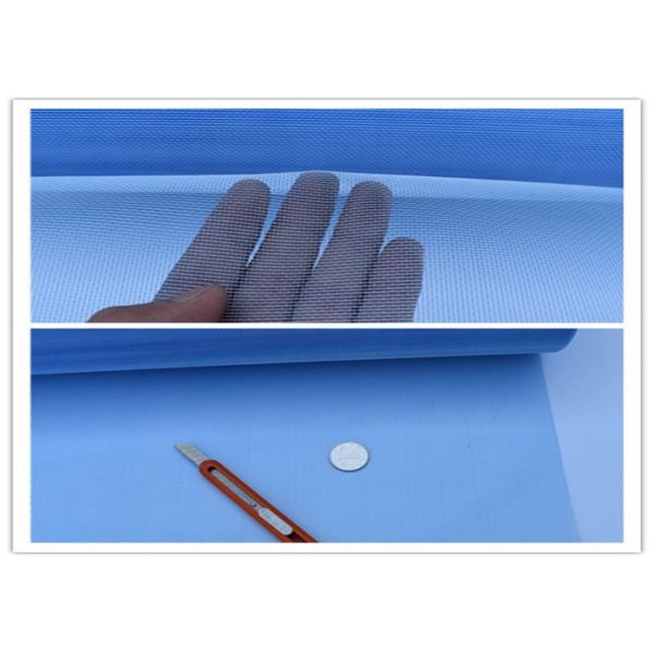 Blue White Polymer Invisible Mosquito Window Screen For 0.5-3m Width