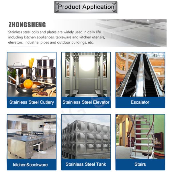 Kitchen TSHS 15-5ph 430 409 Hot Cold Rolled 316l 201 Color Coated Mirror Stainless Steel Coils with TSHS Surface Finish