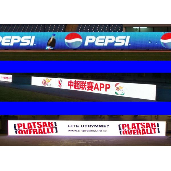 P8 Stadium Sports Perimeter LED Display Panel led video banner with Rubber cover