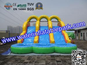 China 18OZ PVC  Fun Adult Inflatable Water Slides Rentals For Event And Party on sale