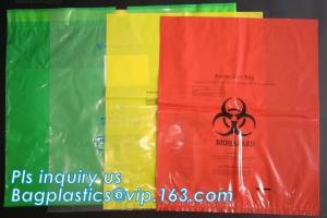 China Biohazard disposable medical sterilization retort pouch bags hospital medical waste garbage biohazard bag, bagplastics on sale