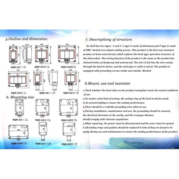 86 Type Explosion Proof Wall Lighting Switch Industrial Aluminum Alloy Box