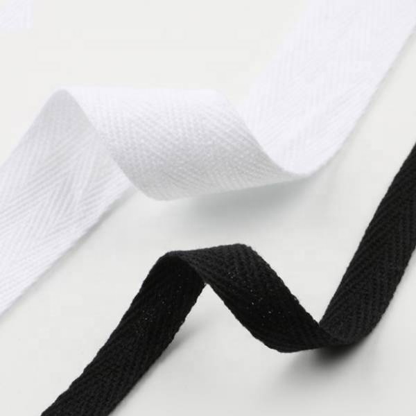 Sustainable Recycled Woven Polypropylene Webbing Cotton Twill Tape Ribbon