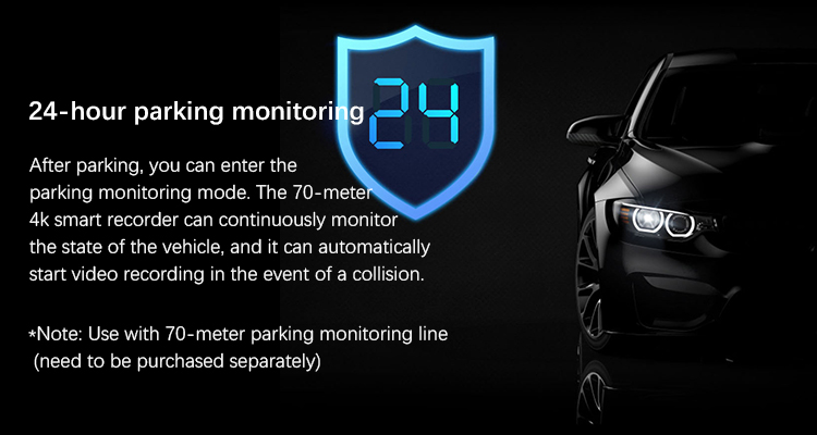 70Mai A800 4K Dash Cam DVR Built-in GPS with ADAS UHD Image IMX415 140 FOV 24H Parking Monitor 70Mai Dash Cam