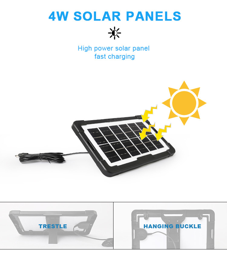 Small Solar Lighting System Kit With 3 Bulbs, Outdoor Camping Lights
