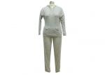 Long Sleeves Knitted Ladies Loungewear Sets With Hook Shirt And Long Pants
