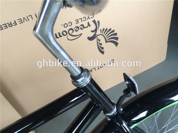 Green Aluminum Alloy Rim 26inch Cruiser Bike with Steel Fork Material and Green Color