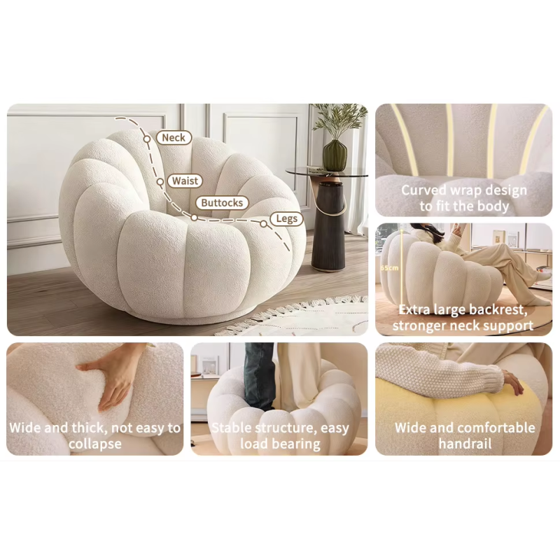 Modern Comfortable Single Upholstered Reclining Compressed Sofa with Footrest for Villa Living Room