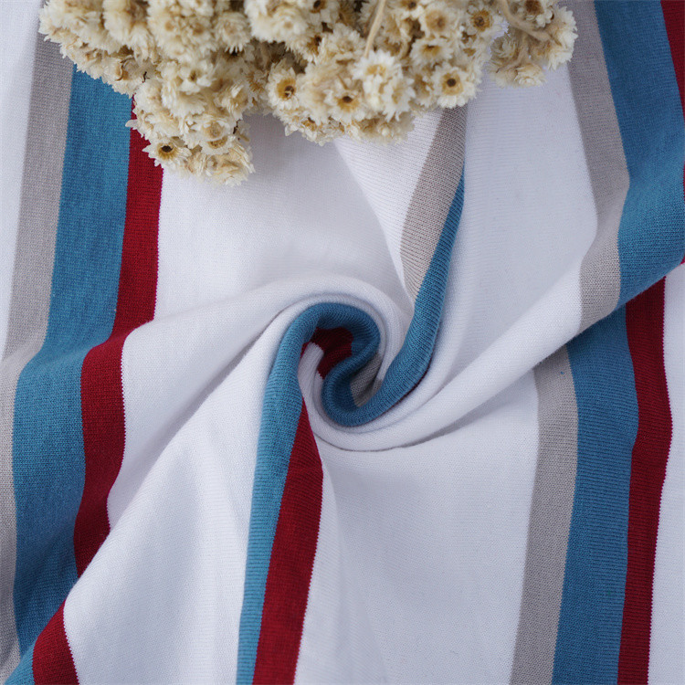 Natural And Comfortable Soft And Smooth Striped Knit Fabric For Casual Wear