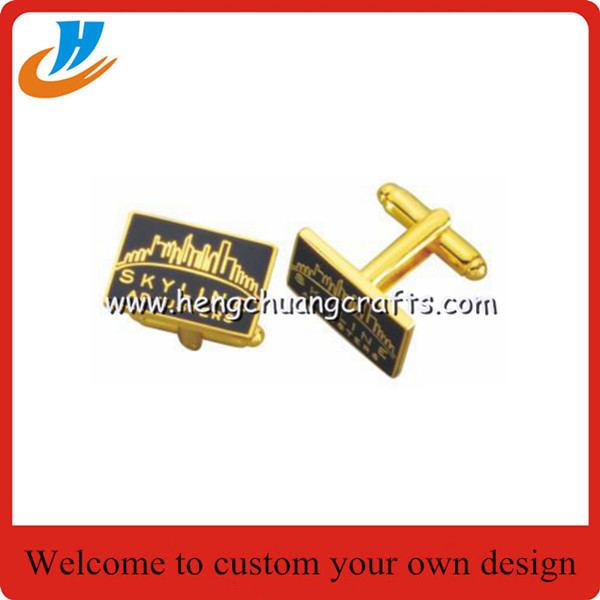 Soft enamel metal cufflinks,specialized in brass stamping cufflinks