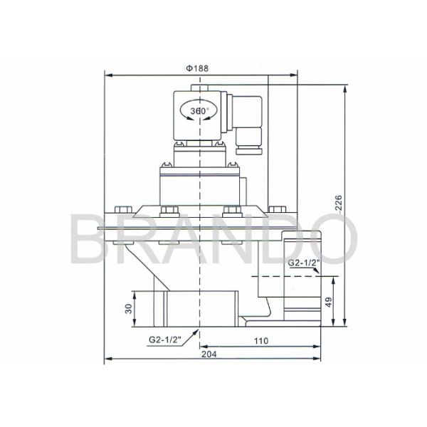 Dust Bag Filter System 1 / 2 Inch Pneumatic Pulse Valve DMF-Z-62 CE ISO Certification
