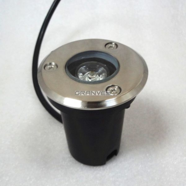 1w Mini Black Led Underground Light Round Shape With Aluminum Heat Sink