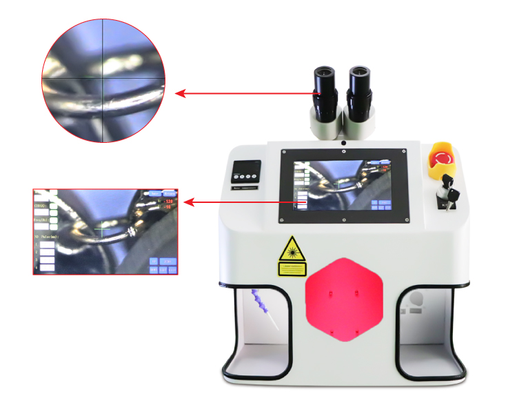 200W Output Power Mini Small Gold Sliver Metal Jewelry Rings Spot CNC Fiber Laser Soldering Welders Welding Machine