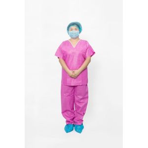 Quality S-XXL Hospital Surgical Scrubs , Pink Hospital Scrubs Pharmaceutical wholesale