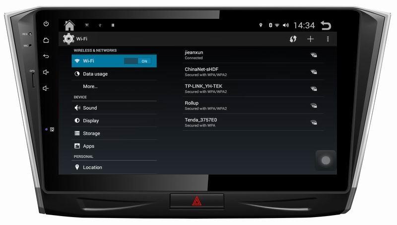 Ouchuangbo car gps radio pure android 4.4 for Volkswagen Passat 2015 with dual zone function 3g wifi CAN BUS