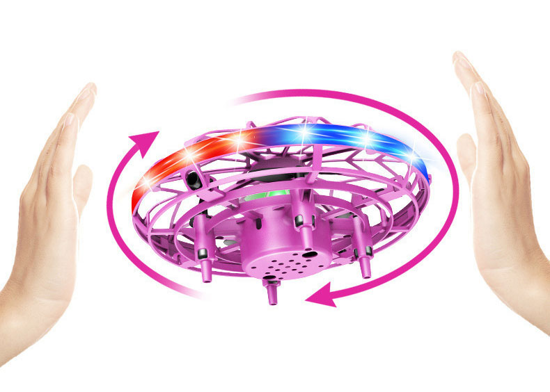 PVC Colorful UFO Gesture Intelligent Sensing Aircraft Spinning Gyroscope Children's Magical Flying Ball